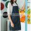 High quality unisex washed denim chef apron pattern with pockets