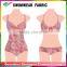 floral leaf printed nylon spandex two piece swimming suit fabric