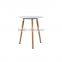 Good Quality Wood Leg Plastic Dining Table for Cafe