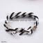 Multilayer Braided Cotton Rope Silver Anchor Charm Bracelet For Wholesale