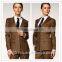 2014 Top Quality 100% wool Classic brown two button women pants suit oem manufacturer
