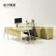 latest design office furniture l-type executive table wooden modern office table with file cabinet