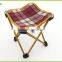 Plaid cheap outdoor folding stool/Aluminum Tube Compact fishing stool