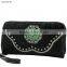 Cowgirl rhinestone big concho studded wholesale western wallets for ladies
