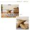 Wooden base dining table with glass top designs