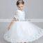 High Quality White Elegant Baby Girl Party Dress Children Frocks Designs