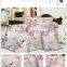 4PCS Sateen reactive Printed flannel bedding sets