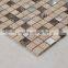 JY-Mx-SM01 Mosaic with travertine resion aluminum chips mixed design