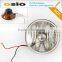 7 inch Round Crystal Iron Semi Sealed Beam Halogen Headlight Install H4 or HID H4 Xenon Bulb