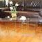 Clear Acrylic Nesting Table Coffee End Table 3pc Lucite Side Table Set(AC-A-047)