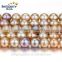 10-11mm AA mixed color round edison natural freshwater colorful pearl beads