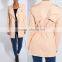 High quality belt waist new model design wind coat