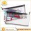 Wholesale customized clear transparent school pvc pencil case