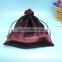 wholesale China luxury drawstring closure satin hair extensions bag with customzied logo printed
