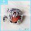 Fashion Natural Crystal Agate Silver Dragon Holding Goldstone Pendant Jewellery