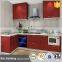 Cheap kitchen cabinet,glaze red lacquer kitchen cabinet