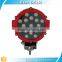 Top hot 51w led work light high power round work lamp 17 led spotlight