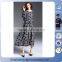 2016 fashion ladies designer black antinode casual dress women casual maxi dress