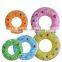 Multi styles inflatable PVC donut swim ring, cartoon customized baby swim ring