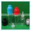 China e cig bottle 10ml pe bottle with colored child safety cap