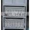 WOODEN STORAGE UNIT with 2 WOOD & 2 LINED WILLOW DRAWERS