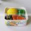 Square 1200ml plastic storage bowl Air-tight food container