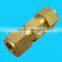 Brass Threaded 3/8 Through Connector With One Two Holes