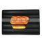 Perforated teflon coated aluminum alloy fluted baking tray for baguettes/5 grooves french baguette baking tray