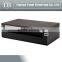 newest design black stone marble top oak wood base TV stand