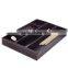 7 Compartments Black Faux Leather Desktop Set Storage Organizer