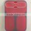 Collapsible silicone lunch box with serving tool/square shape foldable silicone lunch box