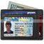 TIANHOOO black 100% soft sheepskin genuine leather credit card holder
