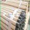 natrual wooden brush handle with short black plastic cap