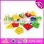 Hot sale preschool stacking geometry blocks wooden baby sorting toys W13D112