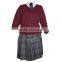 Bordeaux red boys and girls 70 wool 30 acrylic long sleeve pullover sweater