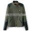 Fashion polyester and wool pu combination quilting high quality garment mamufacturer ladies coats jackets