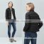 outdoor keep warm women black quited feather down winter coat