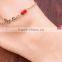 High end crystal foot jewelry unique rhombus crystal anklet luxury crystal wedding anklet