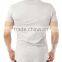 94% Cotton 6% Spandex Plain Mens Longline T Shirt with Curved Hem Stylish Short Sleeve V Neck Tee Slim Fit Gym T Shirt OEM