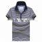 Men Fashion 100% Cotton Golf Custom Striped Polo Shirt