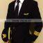 China Custom Made Manufacture Black Air Use Uniforms Airline Pilot Uniform