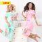 WHOLESALE CUSTOM-MADE S/S TOP+LEGGING CVC PRINTTING DESIGN PAJAMAS FOR WOMEN