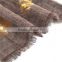 Cotton Polyester Blend Scarves & Wraps Rectangle Golden Brown Heart Import Scarf