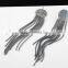 Alloy contracted tassels circular temperament gold earrings