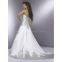 High quality satin lace material appliqued beaded mermaid bridal wedding dress custom made