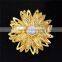 Jewelry Christmas Sunflower Brooch Alloy Pearl Brooch Gold Brooches