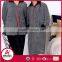 Popular melange yarn grey coral fleece solid zipper bathrobe