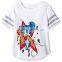 60% cotton 40% polyester top brand plain reversible sequin t-shirt