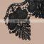 Black water soluble lace fabric custom lace fabric