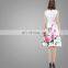 2017 Custom Service Factory Supply Ladies Sleeveless Cusual Dress Sleeveless Fashionable Satin Floral Printed Maxi Dress